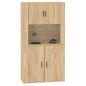 vidaXL Aparador alto madera contrachapada color roble vidaXL Aparador alto madera contrachapada color roble