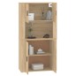 vidaXL Aparador alto madera contrachapada color roble vidaXL Aparador alto madera contrachapada color roble