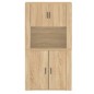 vidaXL Aparador alto madera contrachapada color roble vidaXL Aparador alto madera contrachapada color roble