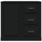 vidaXL Aparadores 2 uds madera contrachapada negro