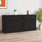 vidaXL Aparadores 2 uds madera contrachapada negro vidaXL Aparadores 2 uds madera contrachapada negro