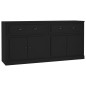 vidaXL Aparadores 2 uds madera contrachapada negro vidaXL Aparadores 2 uds madera contrachapada negro