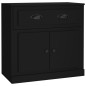vidaXL Aparadores 2 uds madera contrachapada negro vidaXL Aparadores 2 uds madera contrachapada negro