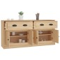 vidaXL Aparadores 2 piezas madera contrachapada color roble sonoma