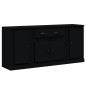 vidaXL Aparadores 3 piezas madera contrachapada negro vidaXL Aparadores 3 piezas madera contrachapada negro