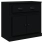 vidaXL Aparadores 3 piezas madera contrachapada negro vidaXL Aparadores 3 piezas madera contrachapada negro