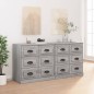 vidaXL Aparadores 2 piezas madera contrachapada gris Sonoma