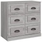 vidaXL Aparadores 2 piezas madera contrachapada gris Sonoma