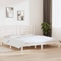 vidaXL Estructura de cama madera maciza de pino blanco 200x200 cm