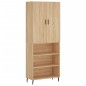 vidaXL Aparador alto madera contrachapada color roble 69,5x34x180 cm vidaXL Aparador alto madera contrachapada color roble 69,5x34x180 cm