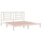 vidaXL Estructura de cama madera maciza de pino blanco 200x200 cm