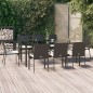 vidaXL Set de comedor de jardín 9 pzas y cojines ratán sintético negro vidaXL Set de comedor de jardín 9 pzas y cojines ratán sintético negro