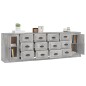 vidaXL Aparadores 3 piezas madera contrachapada gris hormigón vidaXL Aparadores 3 piezas madera contrachapada gris hormigón