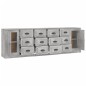 vidaXL Aparadores 3 piezas madera contrachapada gris hormigón vidaXL Aparadores 3 piezas madera contrachapada gris hormigón