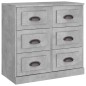 vidaXL Aparadores 3 piezas madera contrachapada gris hormigón vidaXL Aparadores 3 piezas madera contrachapada gris hormigón