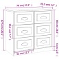 vidaXL Aparadores 3 piezas madera contrachapada gris hormigón vidaXL Aparadores 3 piezas madera contrachapada gris hormigón