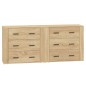 vidaXL Aparadores 2 piezas madera contrachapada color roble sonoma vidaXL Aparadores 2 piezas madera contrachapada color roble sonoma