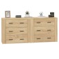 vidaXL Aparadores 2 piezas madera contrachapada color roble sonoma vidaXL Aparadores 2 piezas madera contrachapada color roble sonoma