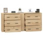 vidaXL Aparadores 2 piezas madera contrachapada color roble sonoma vidaXL Aparadores 2 piezas madera contrachapada color roble sonoma