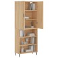 vidaXL Aparador alto madera contrachapada color roble 69,5x34x180 cm vidaXL Aparador alto madera contrachapada color roble 69,5x34x180 cm