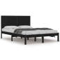 vidaXL Estructura de cama madera maciza Super King negro 180x200 cm vidaXL Estructura de cama madera maciza Super King negro 180x200 cm