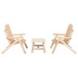 vidaXL Juego de muebles de jardín 3 piezas madera maciza de abeto