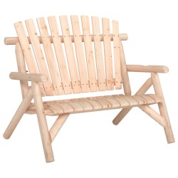 vidaXL Juego de muebles de jardín 3 piezas madera maciza de abeto