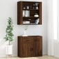 vidaXL Aparador alto madera contrachapada marrón roble