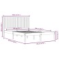vidaXL Estructura de cama madera maciza Super King negro 180x200 cm vidaXL Estructura de cama madera maciza Super King negro 180x200 cm