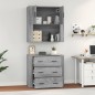 vidaXL Aparador alto de madera contrachapada gris Sonoma vidaXL Aparador alto de madera contrachapada gris Sonoma