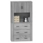vidaXL Aparador alto de madera contrachapada gris Sonoma vidaXL Aparador alto de madera contrachapada gris Sonoma