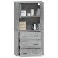 vidaXL Aparador alto de madera contrachapada gris Sonoma vidaXL Aparador alto de madera contrachapada gris Sonoma
