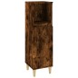vidaXL Set de muebles baño 3 pzas madera contrachapada roble ahumado vidaXL Set de muebles baño 3 pzas madera contrachapada roble ahumado