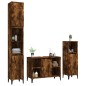 vidaXL Set de muebles baño 3 pzas madera contrachapada roble ahumado vidaXL Set de muebles baño 3 pzas madera contrachapada roble ahumado