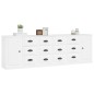 vidaXL Aparadores 3 piezas madera contrachapada blanco