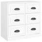 vidaXL Aparadores 3 piezas madera contrachapada blanco