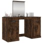 vidaXL Tocador con espejo color roble ahumado 130x50x132,5 cm vidaXL Tocador con espejo color roble ahumado 130x50x132,5 cm