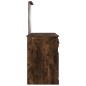 vidaXL Tocador con espejo color roble ahumado 130x50x132,5 cm vidaXL Tocador con espejo color roble ahumado 130x50x132,5 cm