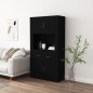 vidaXL Aparador alto madera contrachapada negro vidaXL Aparador alto madera contrachapada negro