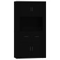 vidaXL Aparador alto madera contrachapada negro vidaXL Aparador alto madera contrachapada negro