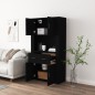 vidaXL Aparador alto madera contrachapada negro vidaXL Aparador alto madera contrachapada negro
