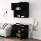 vidaXL Aparador alto madera contrachapada negro vidaXL Aparador alto madera contrachapada negro