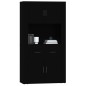 vidaXL Aparador alto madera contrachapada negro vidaXL Aparador alto madera contrachapada negro