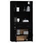 vidaXL Aparador alto madera contrachapada negro vidaXL Aparador alto madera contrachapada negro