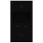 vidaXL Aparador alto madera contrachapada negro vidaXL Aparador alto madera contrachapada negro