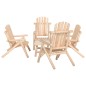 vidaXL Juego de muebles de jardín 5 piezas madera maciza de abeto vidaXL Juego de muebles de jardín 5 piezas madera maciza de abeto