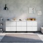 vidaXL Aparadores 3 uds madera contrachapada blanco 60x35x70 cm vidaXL Aparadores 3 uds madera contrachapada blanco 60x35x70 cm