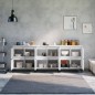 vidaXL Aparadores 3 uds madera contrachapada blanco 60x35x70 cm vidaXL Aparadores 3 uds madera contrachapada blanco 60x35x70 cm