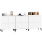 vidaXL Aparadores 3 uds madera contrachapada blanco 60x35x70 cm vidaXL Aparadores 3 uds madera contrachapada blanco 60x35x70 cm