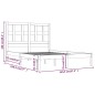 vidaXL Estructura de cama madera maciza de pino 140x190 cm
